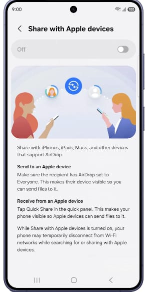 Samsung Brings AirDrop Support to Quick Share with Galaxy S26 Series